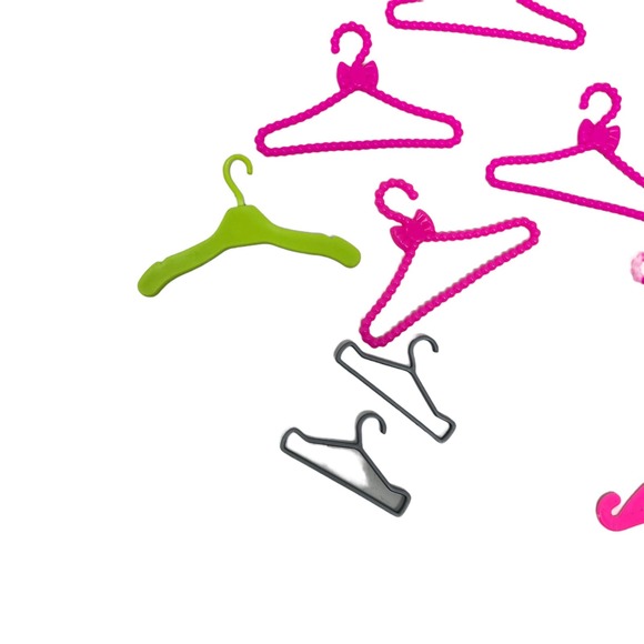 Barbie Hangers Lot of 20 Top Hangers.‎ Pink Purple, Green White - Picture 3 of 5